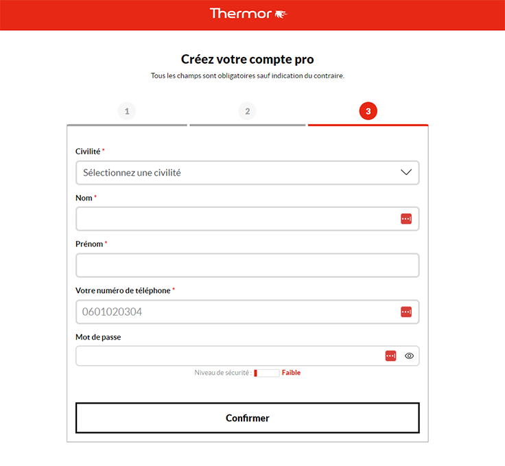 Capture du site Thermor pro