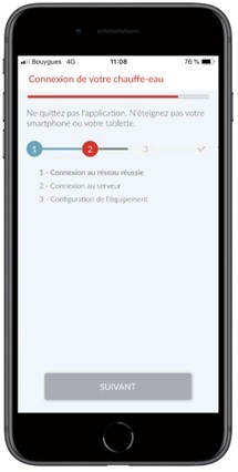 Interface de connexion &agrave; l'&eacute;tape 2