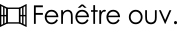 Pictogramme fen&ecirc;tre ouverte / fen&ecirc;tre ouv.