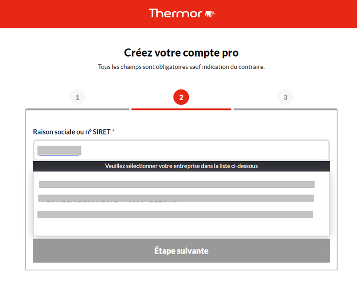 Capture du site Thermor pro