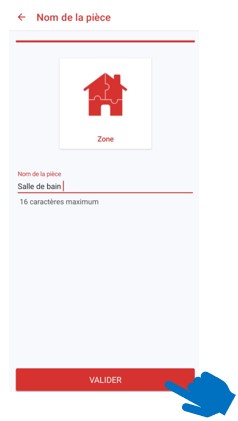 Ecran de l'application mobile Cozytouch