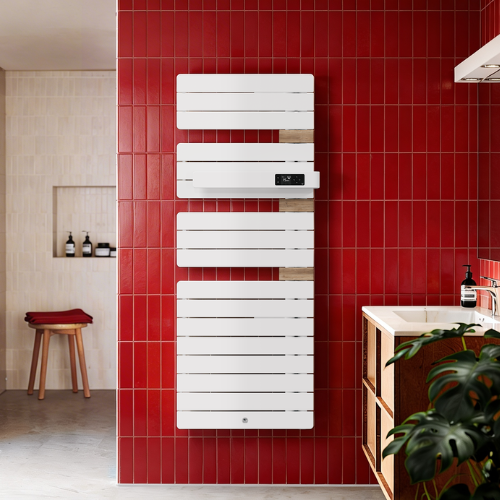 S&egrave;che-serviette Allure 4 blanc dans une salle-de-bain