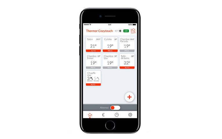 Application Cozytouch - pilotage &agrave; distance