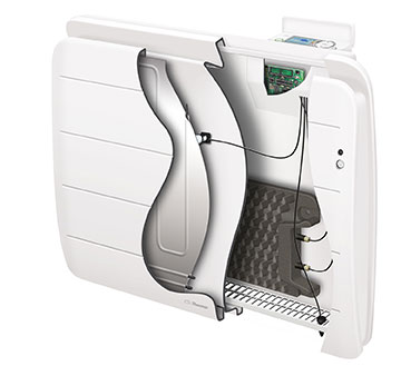 Vue en coupe d'un radiateur &eacute;lectrique