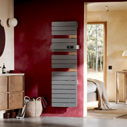 S&egrave;che-serviette Allure 4 gris dans une salle-de-bain