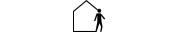 Pictogramme maison et personne
