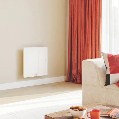 Radiateur chaleur douce Kenya 4 blanc dans un salon
