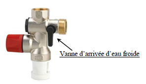 Vanne d'arriv&eacute;e d'eau froide