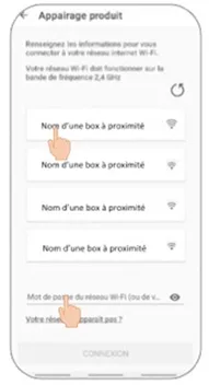 Ecran de l'application mobile Cozytouch - Appairage