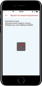 Ecran de l'application mobile Cozytouch - Chargement
