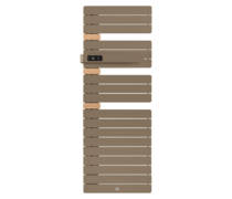 Radiateur sèche-serviettes - Allure 3 mat à gauche, électrique sans soufflerie, 0750W , brun sable et chêne