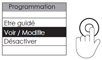 Interface de s&egrave;che-serviettes - Programmation / &ecirc;tre guid&eacute; / voir/modifier / d&eacute;sactiver