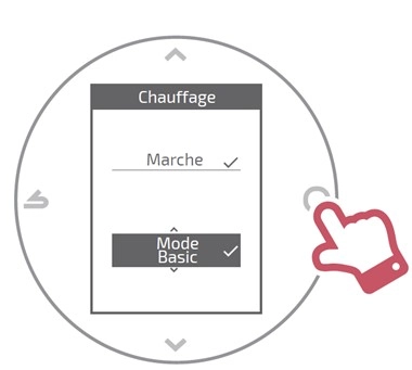 Thermostat d'ambiance Aur&eacute;a - chauffage / marche / mode basic