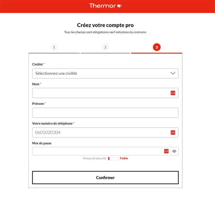Capture du site Thermor pro