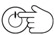 Pictogramme on/off avec une main