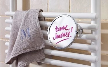 Miroir s&egrave;che-serviettes - Accessoire de personnalisation