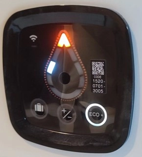 Interface de chauffe-eau &eacute;lectrique - affichage indiquant une erreur