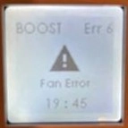 Interface de s&egrave;che-serviettes - Boost Err 6 - pictogramme alerte - fan error