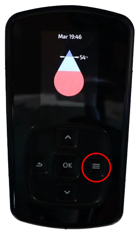 Interface de chauffe-eau thermodynamique