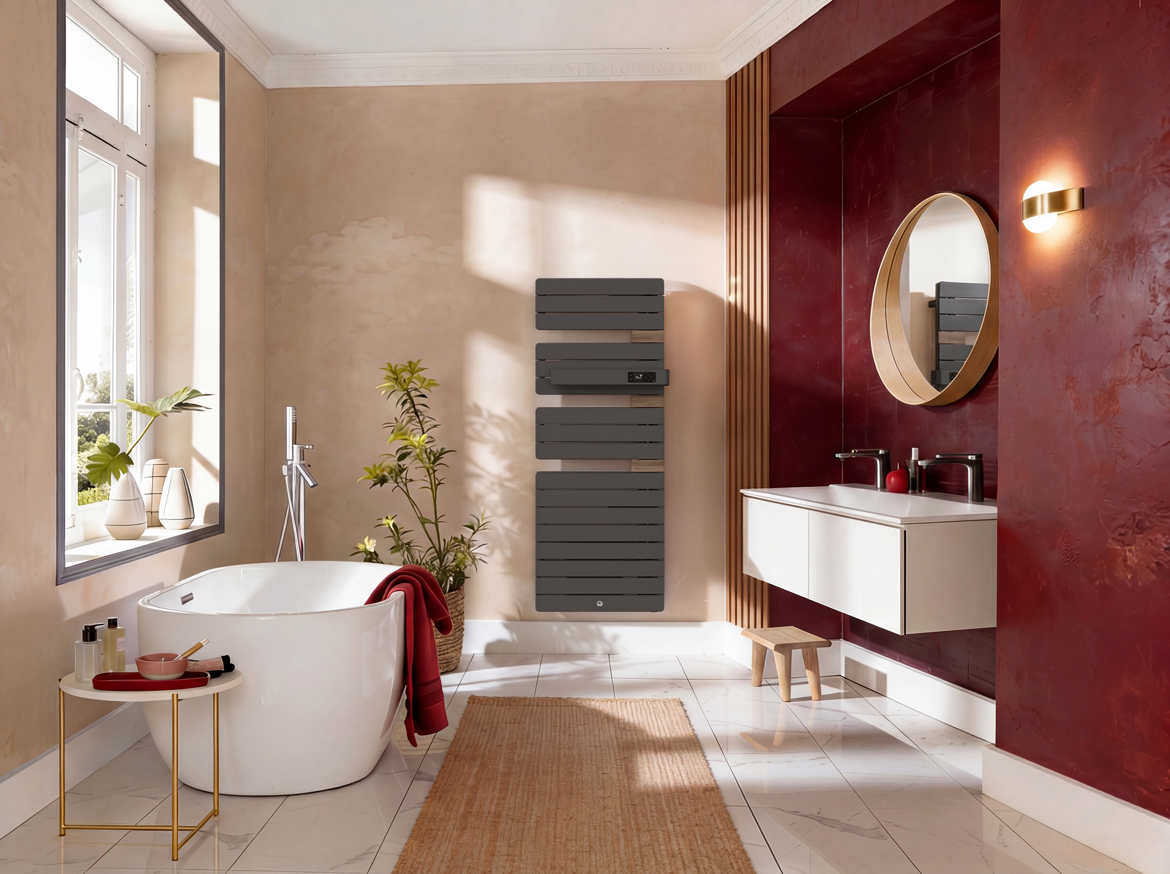 Un s&egrave;che-serviette Allure Virtuose dans une salle-de-bain