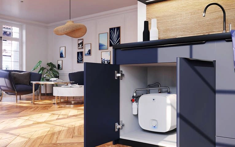Ristretto carr&eacute; sous &eacute;vier - Chauffe-eau petite capacit&eacute;