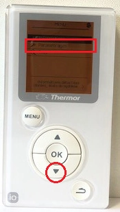 Interface du chauffe-eau thermodynamique A&eacute;romax 4