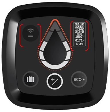 Interface  de chauffe-eau - wifi et QR code