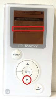 Interface du chauffe-eau thermodynamique A&eacute;romax 4
