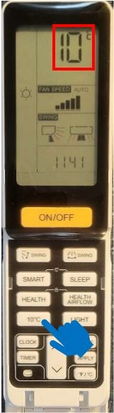T&eacute;l&eacute;commande Nagano, activer le mode hors gel