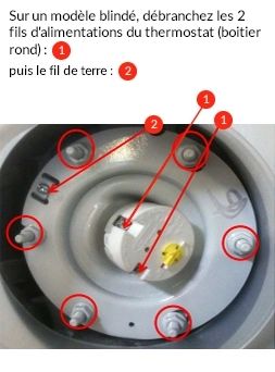 Ordre de d&eacute;vissage pour d&eacute;monter la bride de r&eacute;sistance