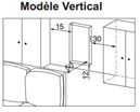 Sch&eacute;ma de placement d'un radiateur &eacute;lectrique vertical